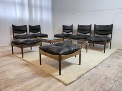 Kristian Vedel MODUS Midcentury Modular Lounge Suite, Pouf & Table, Denmark