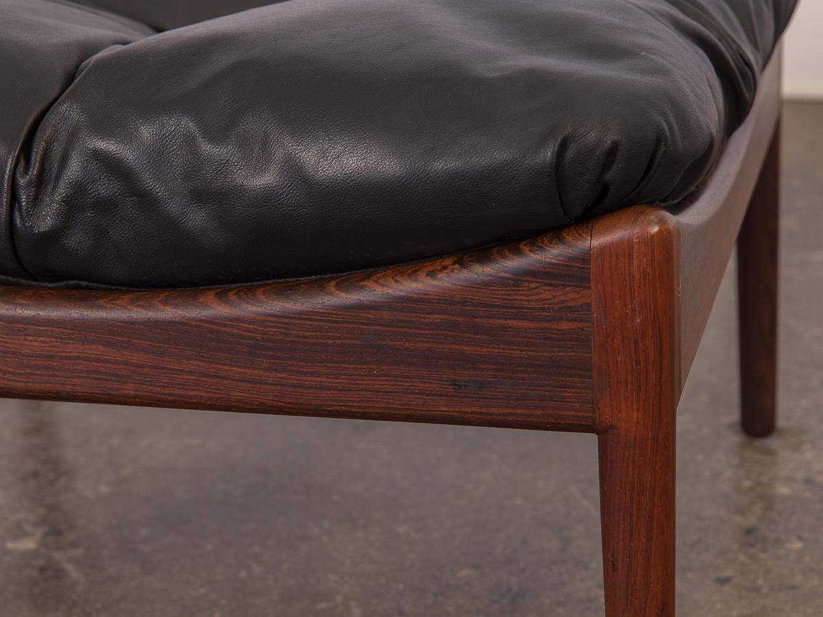 Kristian Vedel Modus Rosewood Ottoman In Good Condition For Sale In Brooklyn, NY