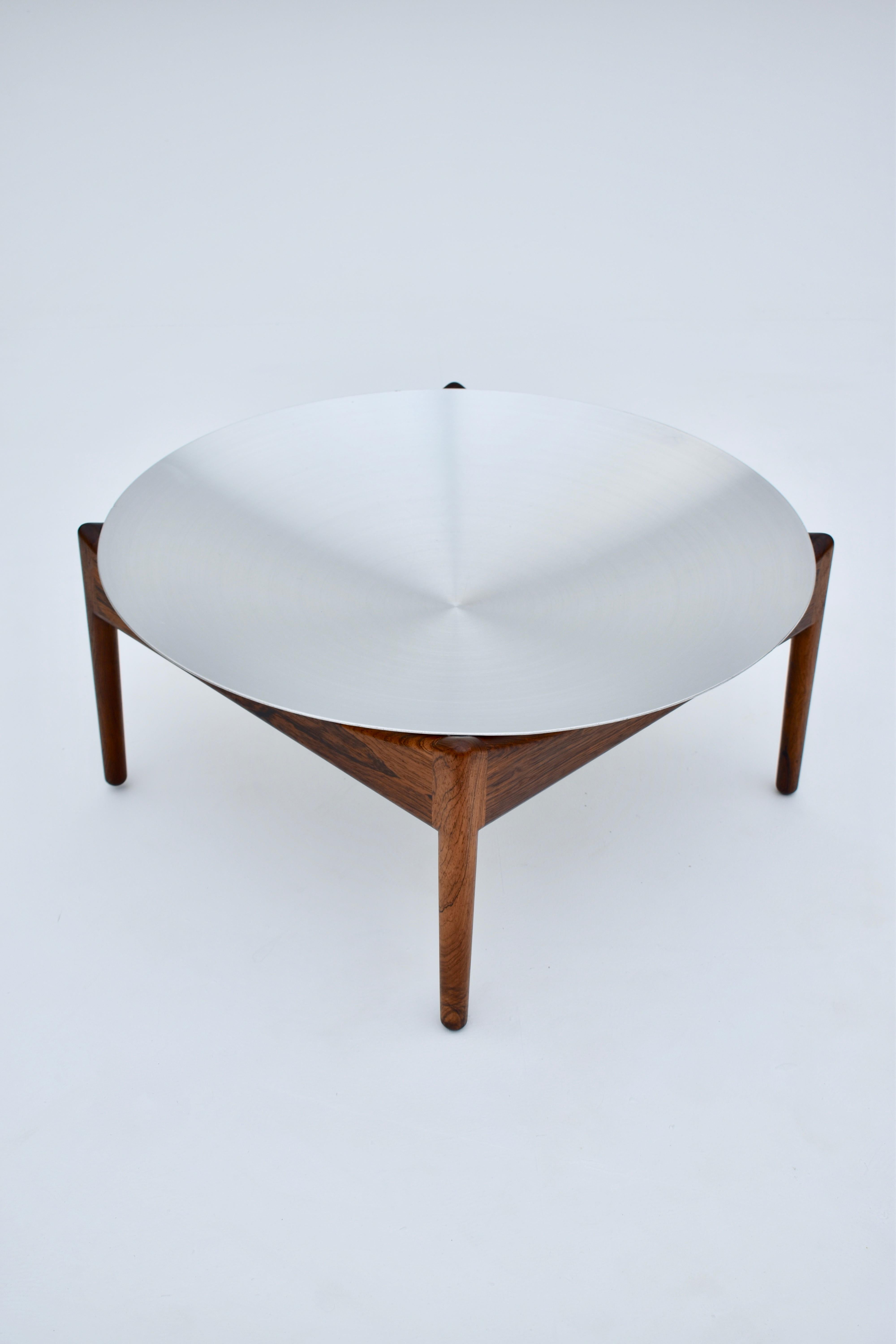 Kristian Vedel Rosewood and Aluminum Fruit Bowl for Søren Willadsen 5