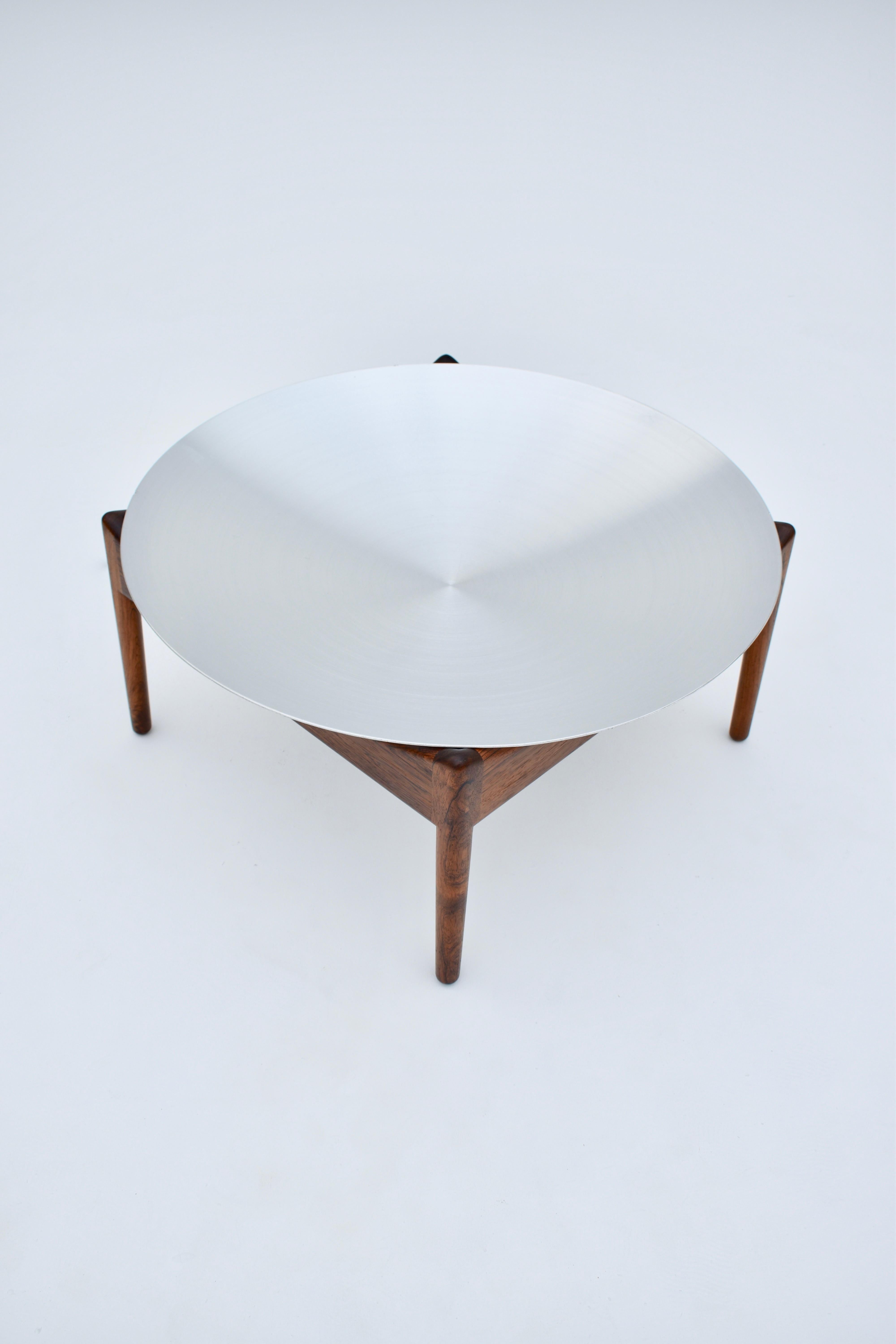 Kristian Vedel Rosewood and Aluminum Fruit Bowl for Søren Willadsen 1