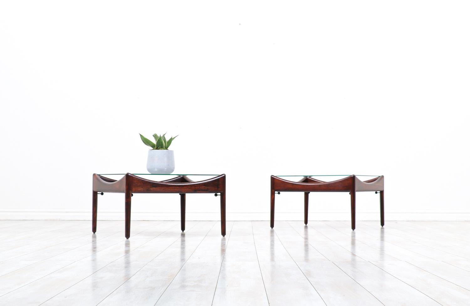 Kristian Vedel Rosewood Coffee/Side Tables for Søren Willadsen In Excellent Condition In Los Angeles, CA