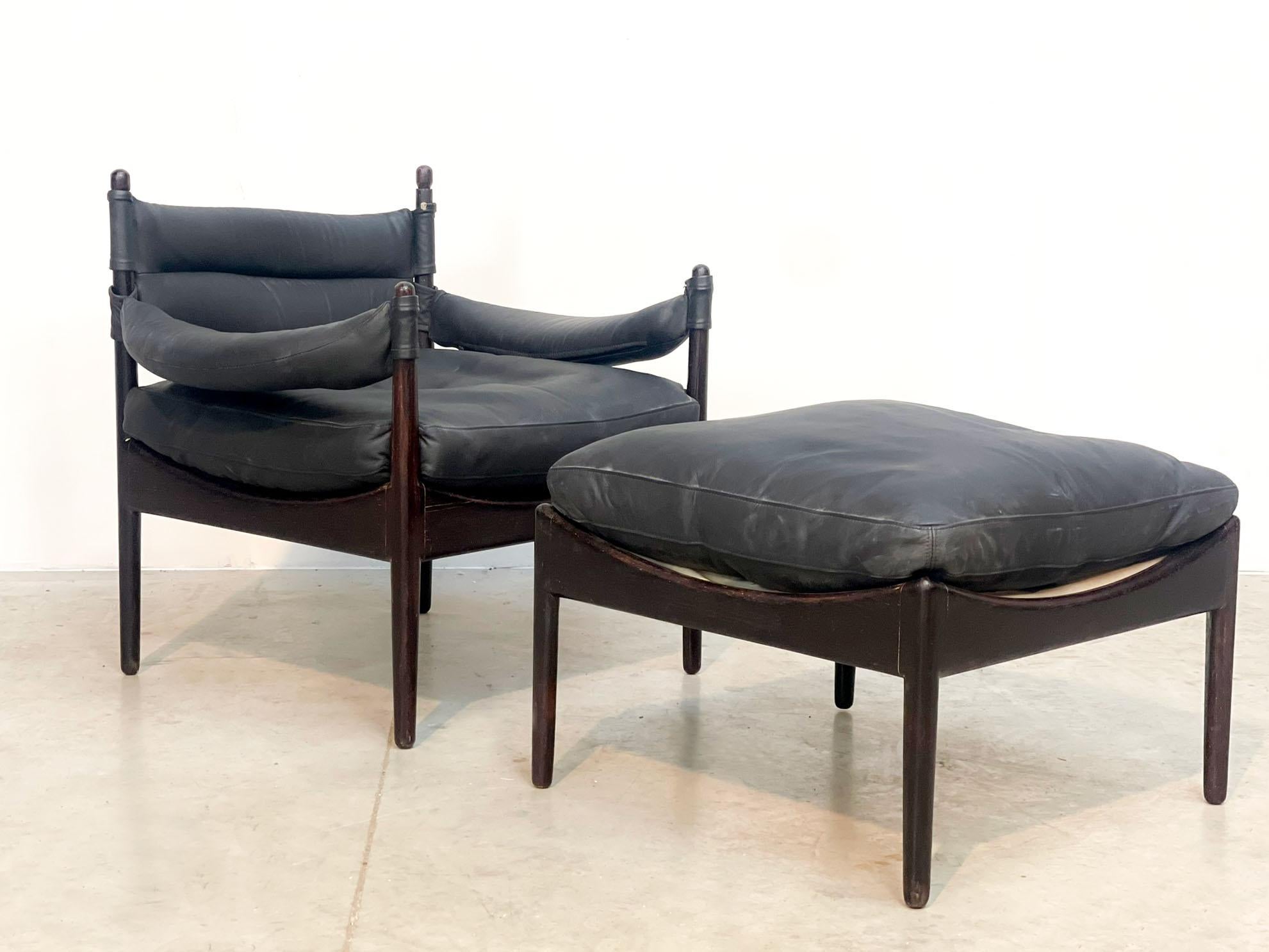 Mid-20th Century Kristian Vedel Rosewood & Leather ‘Modus’ Lounge Chair For Søren Willadsen, 1960