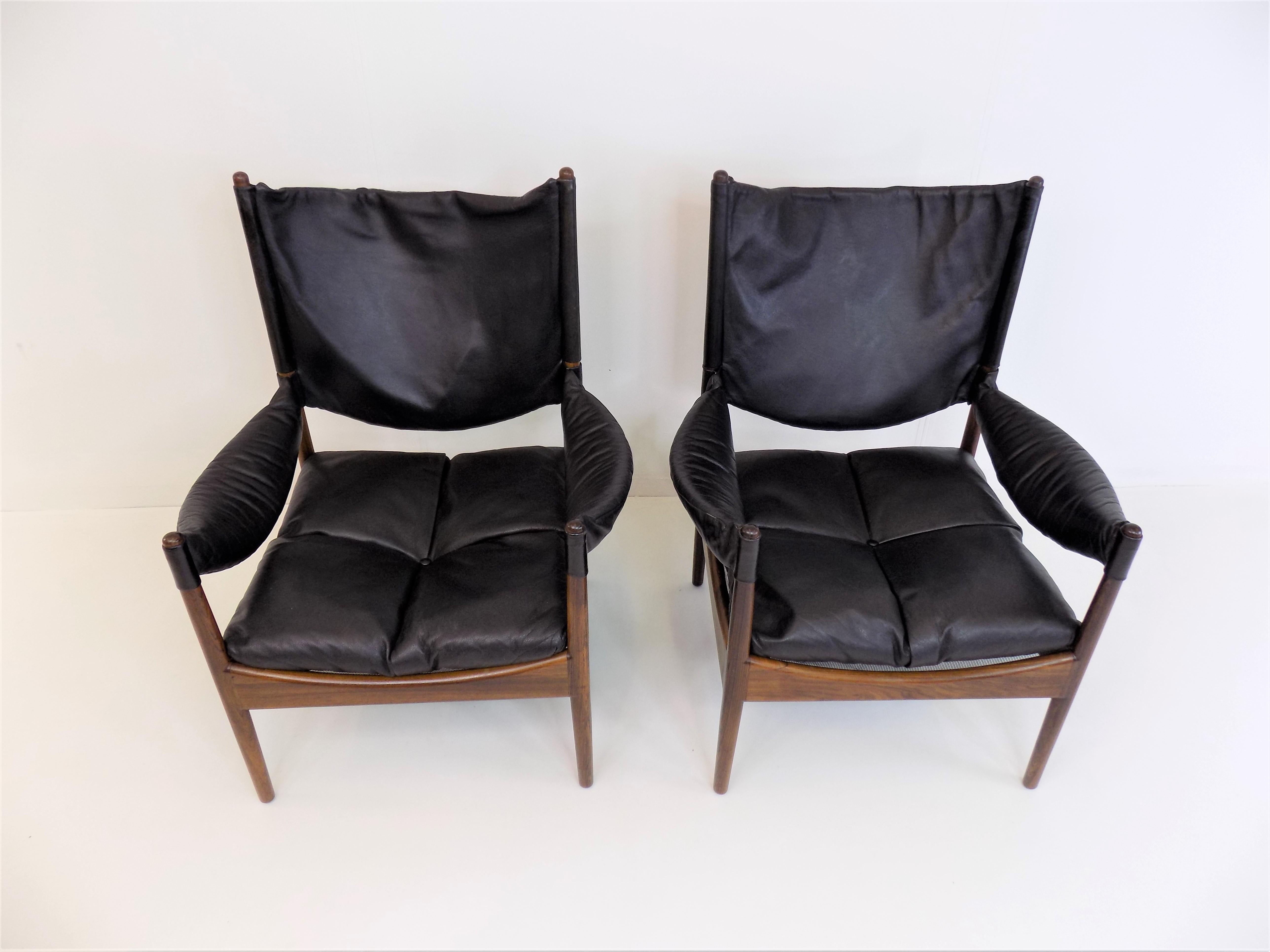 Kristian Vedel Set of 2 Modus Leather Chairs for Søren Willadsen 5