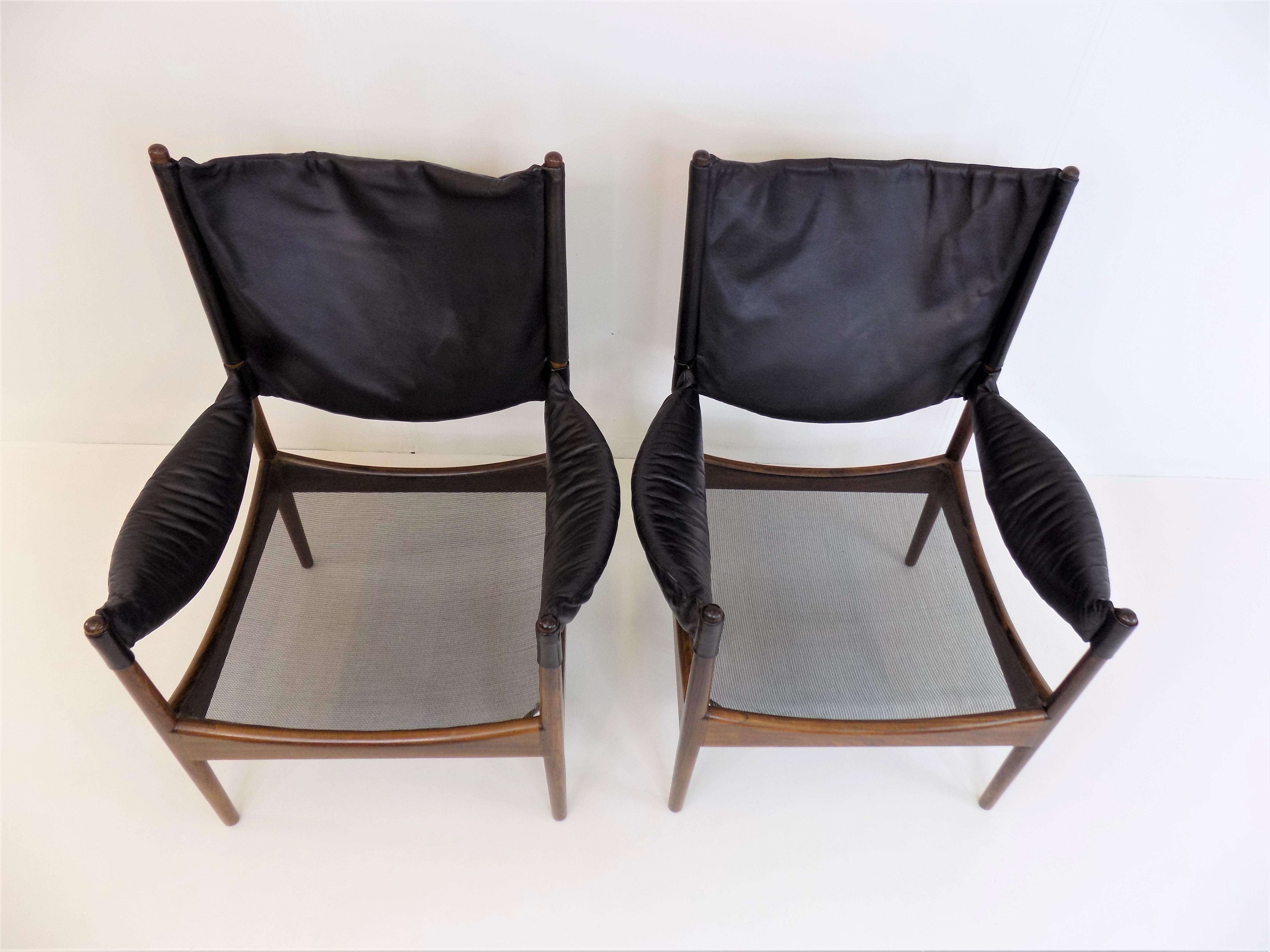 Kristian Vedel Set of 2 Modus Leather Chairs for Søren Willadsen 6