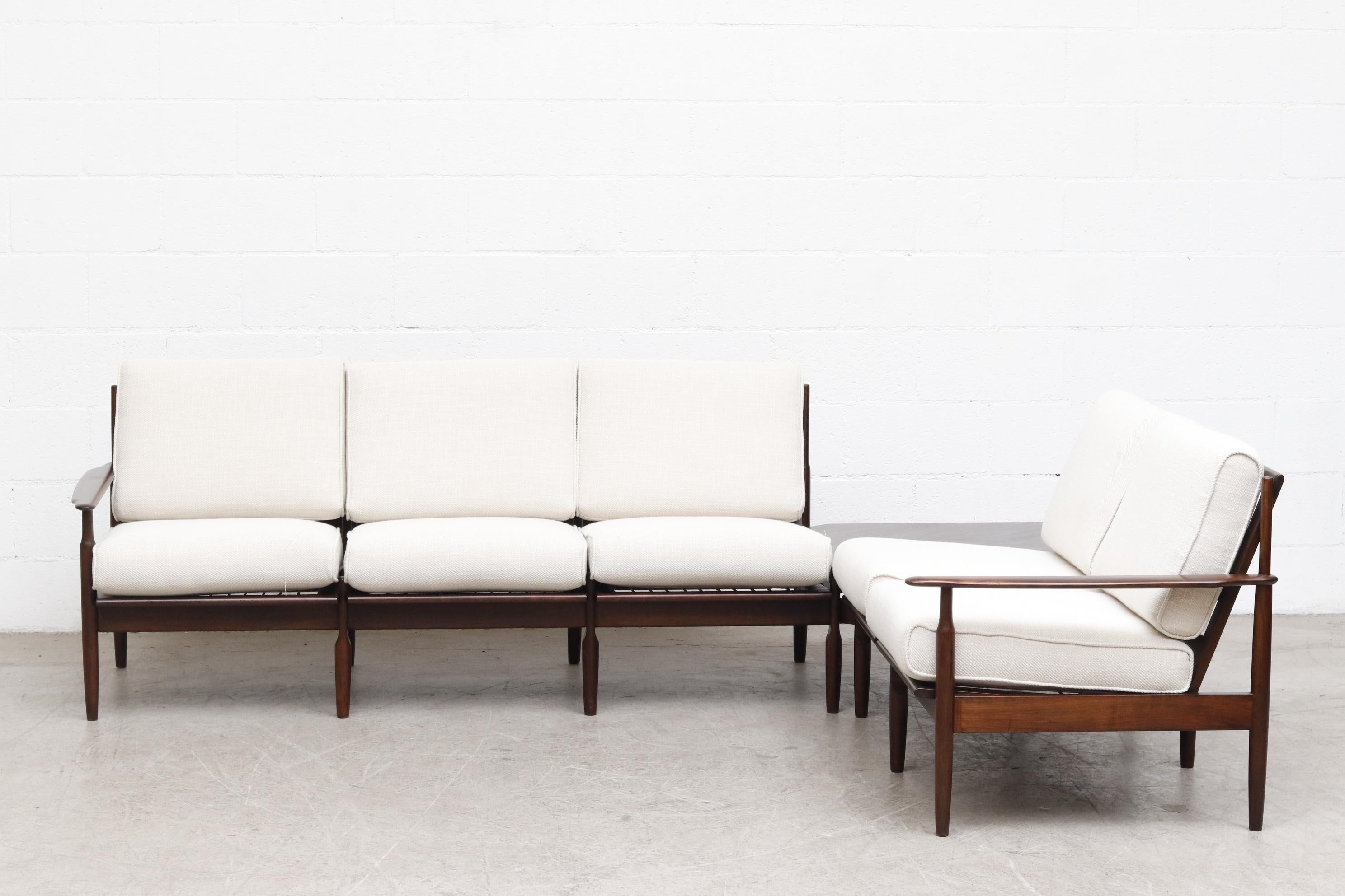 Mid-Century Modern Kristian Vedel Style Sectional Sofa Suite