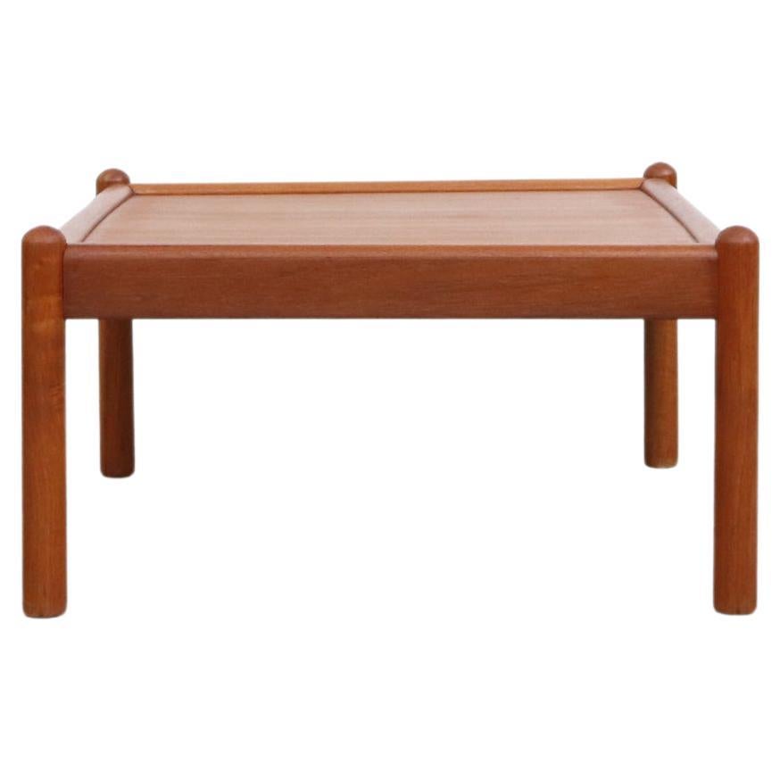 Kristian Vedel Style Teak Coffee Table or Side Table with Rounded Legs and Lip For Sale