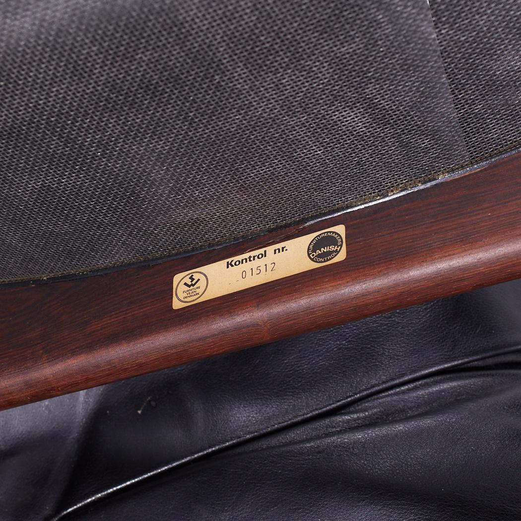 Kristian Vedel Willadsen Møbelfabrik Modus MCM Rosewood Leather Chairs Ottoman For Sale 7