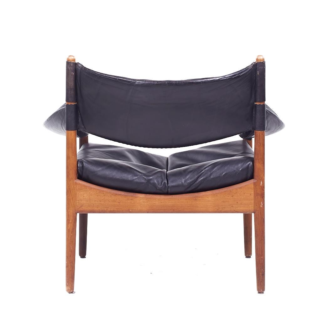 Kristian Vedel Willadsen Møbelfabrik Modus MCM Rosewood Leather Lounge Chairs For Sale 2
