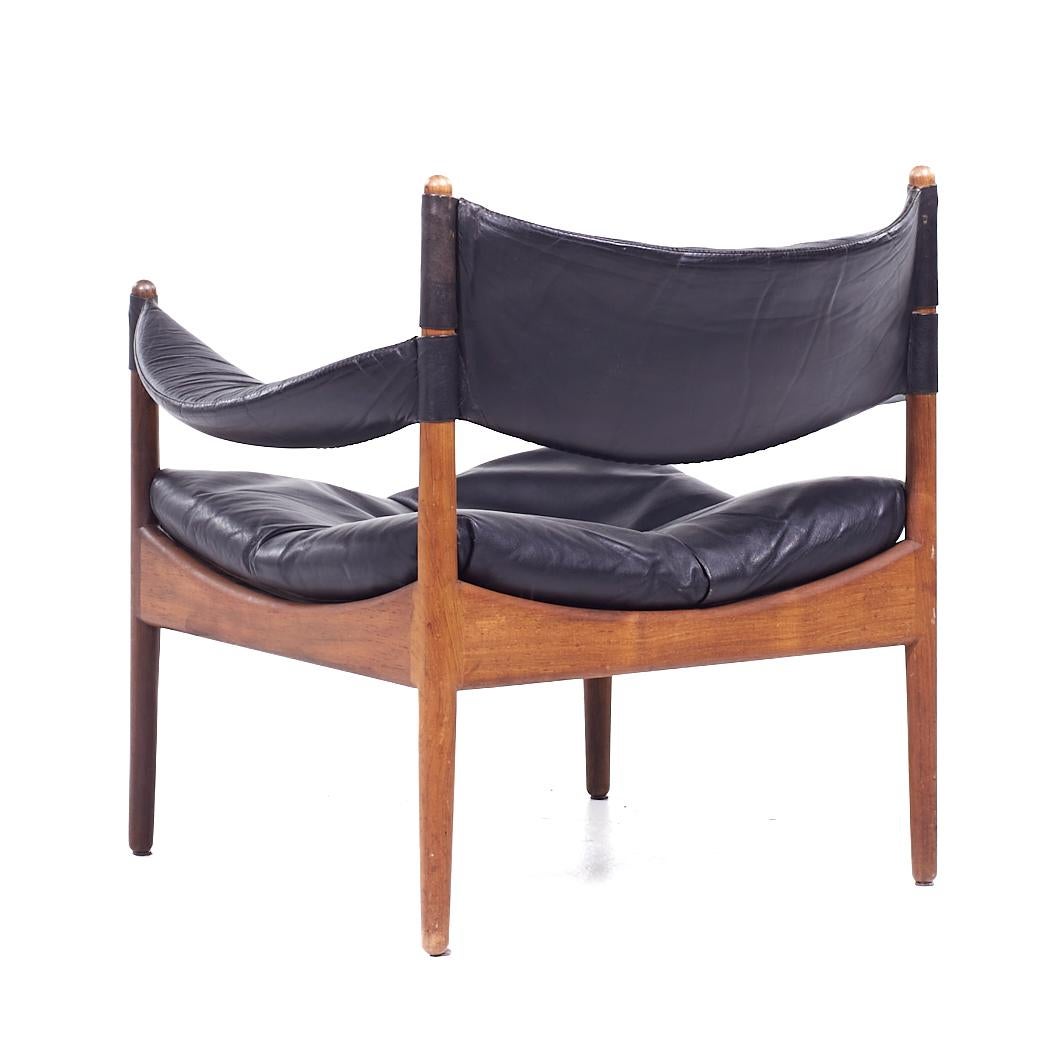 Kristian Vedel Willadsen Møbelfabrik Modus MCM Rosewood Leather Lounge Chairs For Sale 3