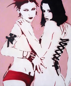 Love hate. 2006, mixed media, canvas, 120x100 cm