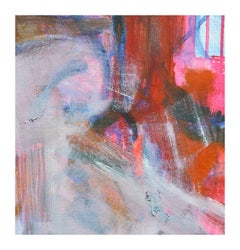 Small Scale Seated Nude Pink & Red Abstract