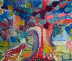 "Empty Nest" Contemporary Fauvist in Oil on Canvas, Signed