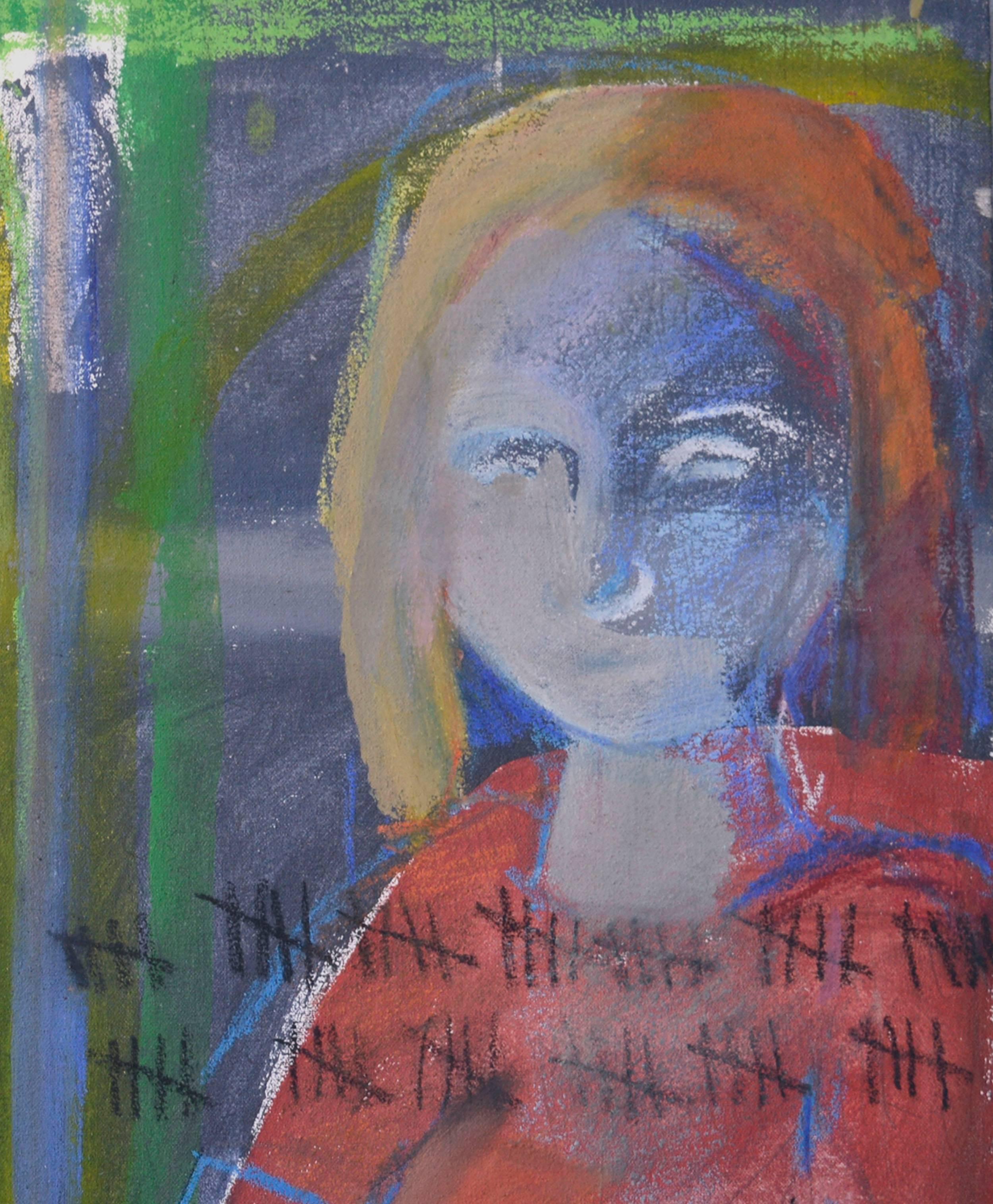 Nueva Madre en el Parque -- Día 65 - Painting de Kristin Cohen