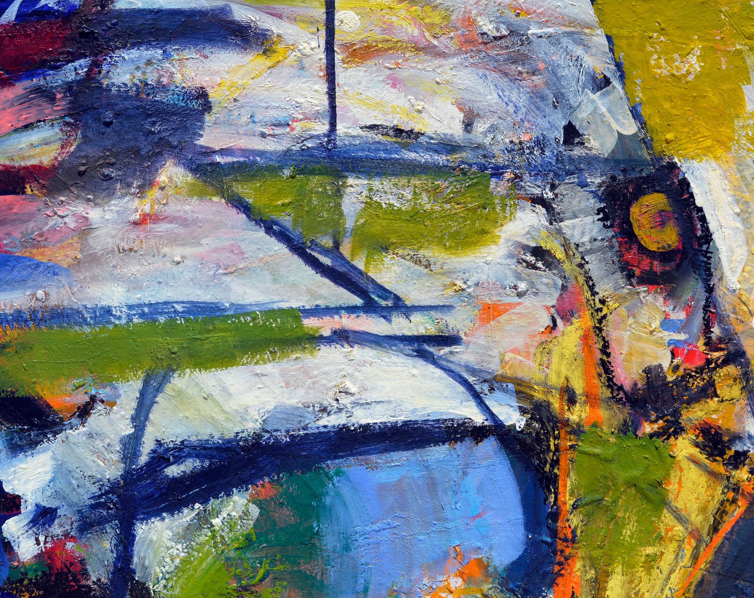 Promessa di primavera Aquila San Francisco Olio astratto espressionista su tela - Painting Espressionismo astratto di Kristin Cohen