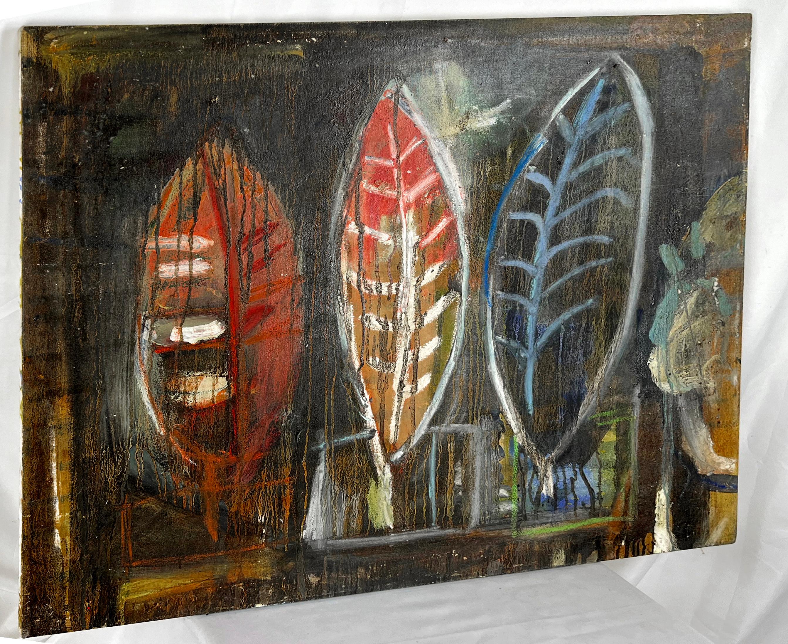 Tre Misteri Espressionista Astratto - Painting di Kristin Cohen
