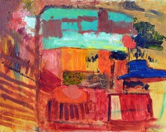 Vintage Abstract Composition - San Francisco School in Oil on Canvas