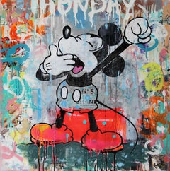 Monday Mickey - Graffiti Popart, Painting, 21st C., Cartoon, Contemporary Art