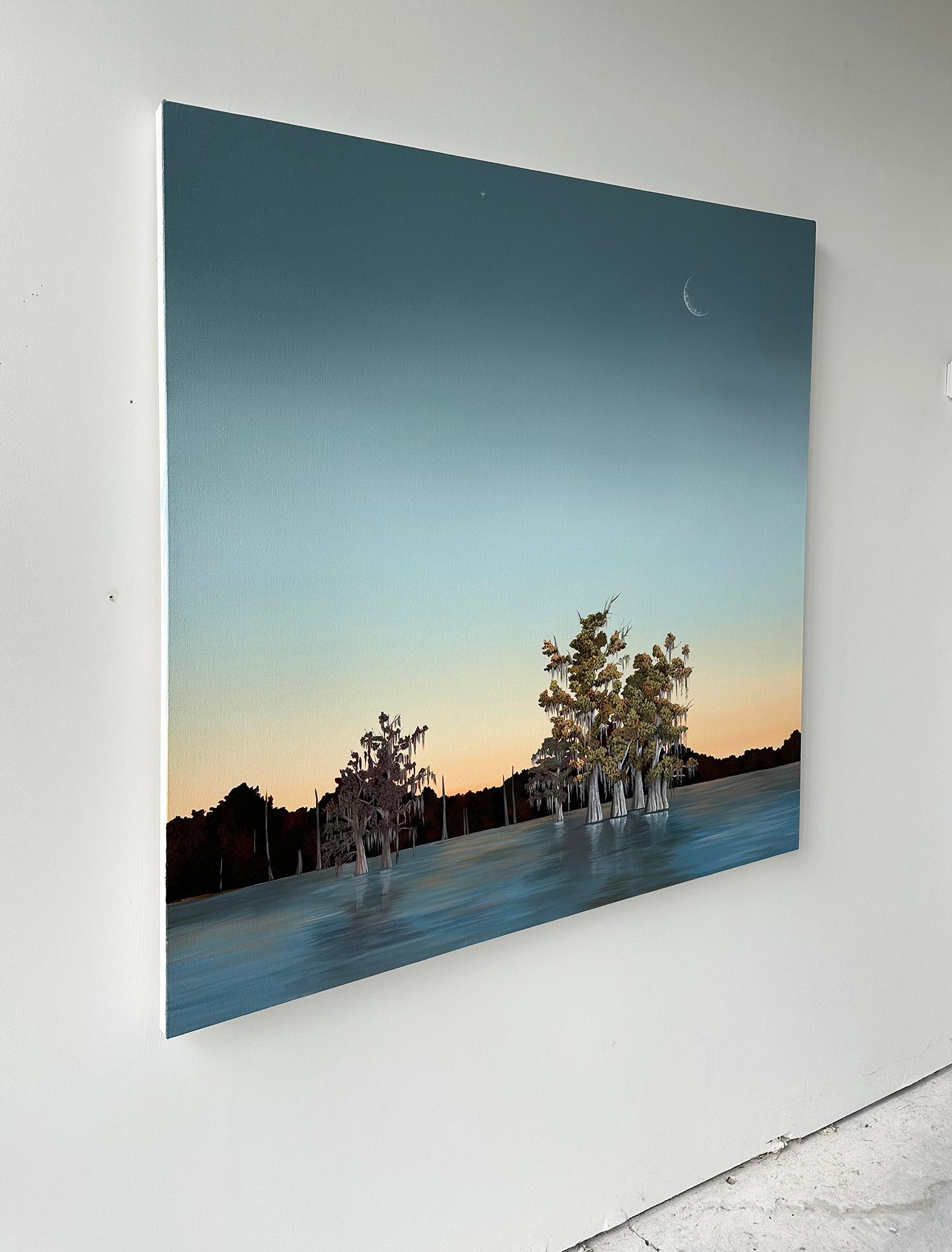 „Bayou-Mond“ -- Landschaftsgemälde von Kristin Moore, 2024 im Angebot 2