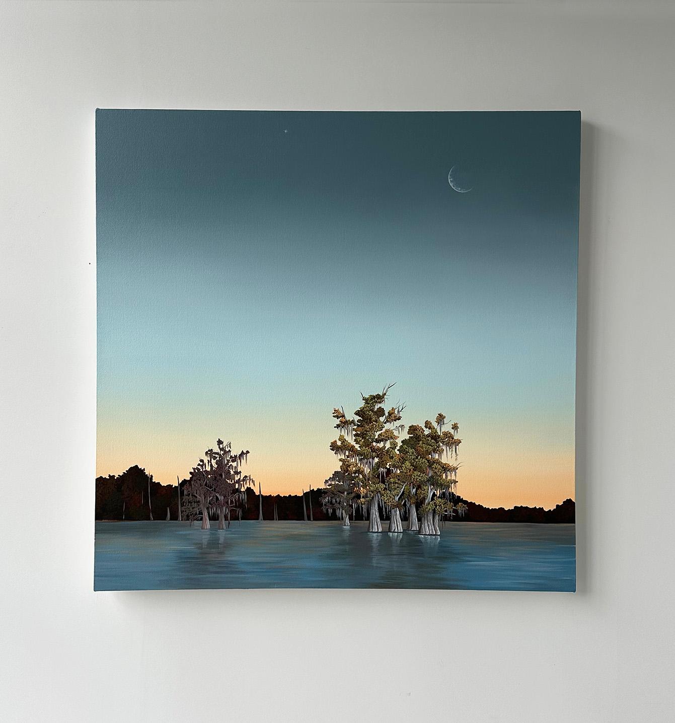 „Bayou-Mond“ -- Landschaftsgemälde von Kristin Moore, 2024 im Angebot 3