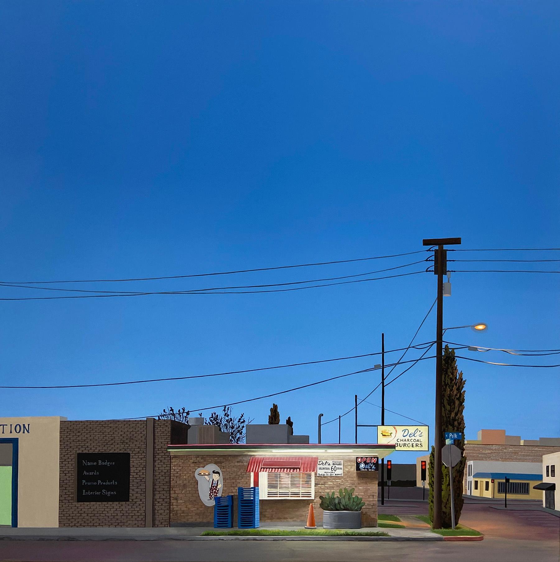 Kristin Moore Landscape Painting - Del's Burgers