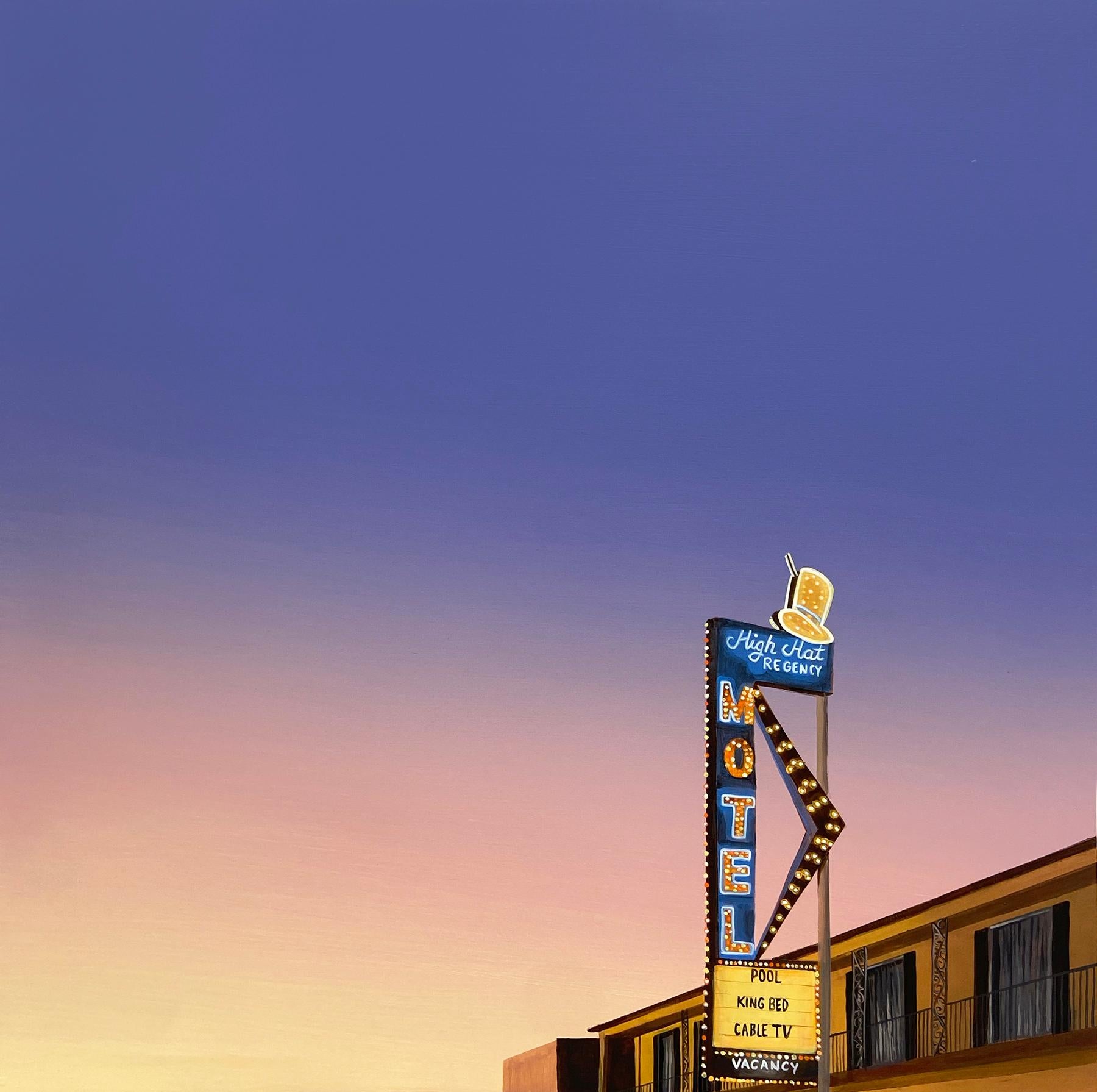High Hat Motel - Painting by Kristin Moore