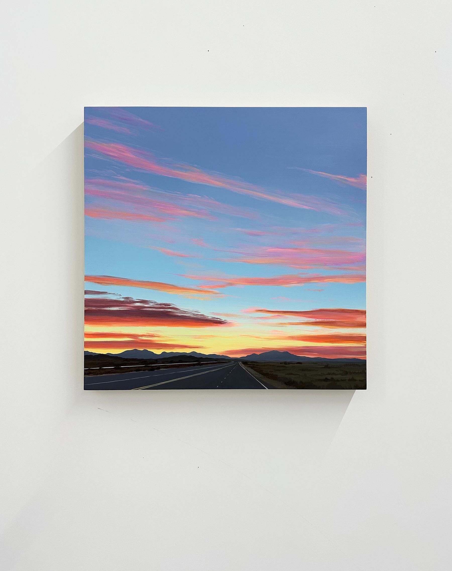 Highway 90 Sunrise (Marfa) - Painting by Kristin Moore