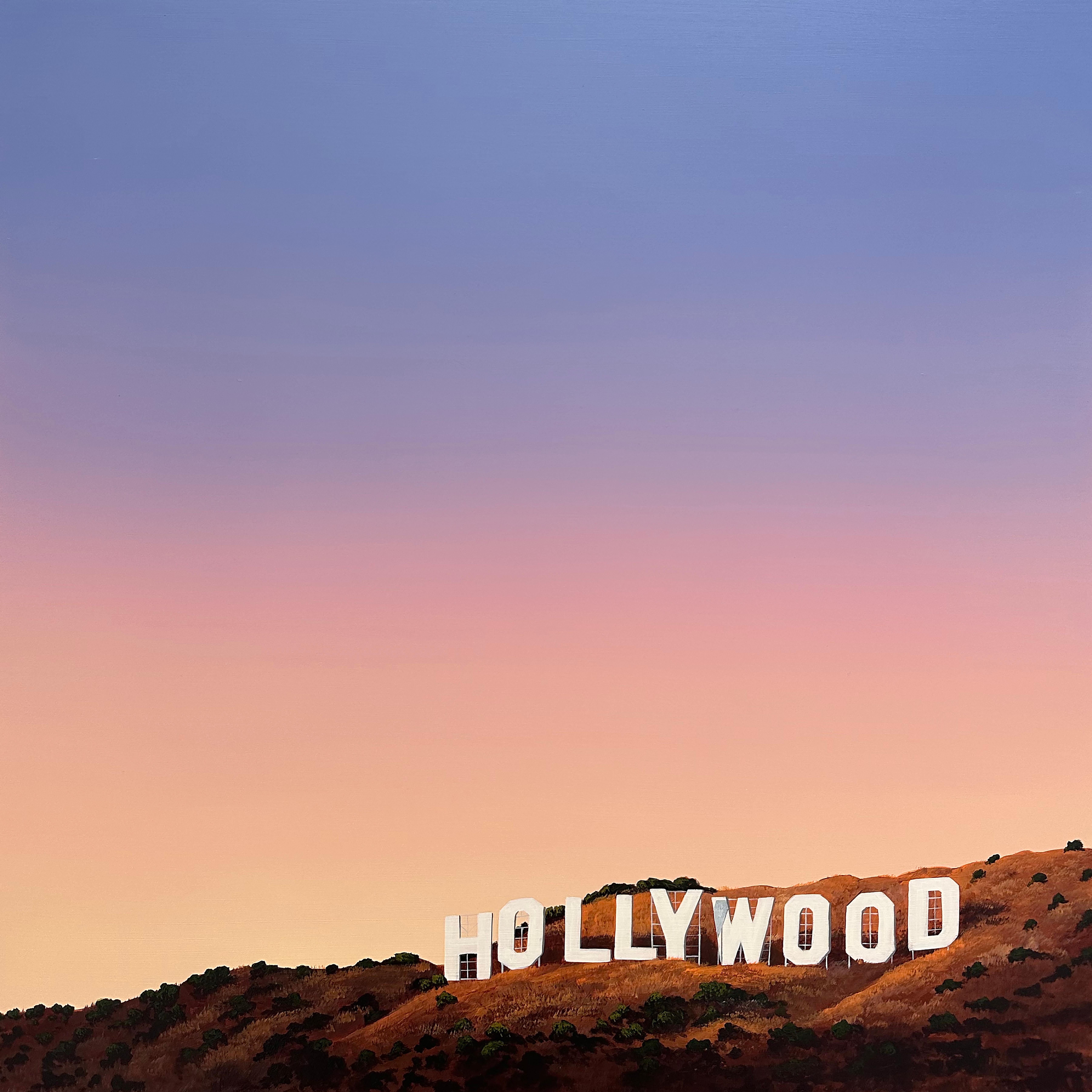 « Hollywood (Dusk) - Peinture de paysage de Kristin Moore, 2023