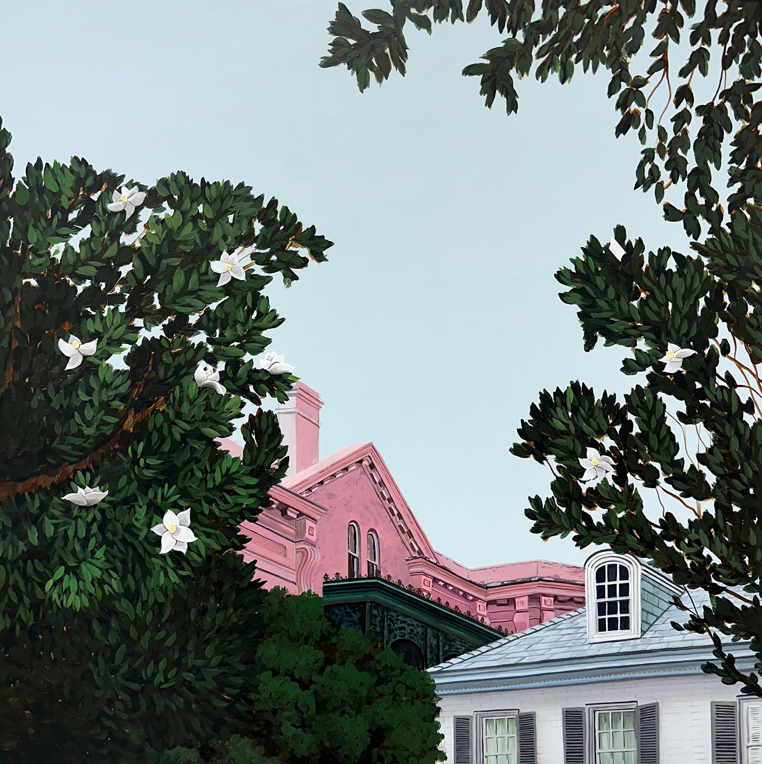 "Into the Garden (Part Two)", by Kristin Moore, is a part of her 2024 solo exhibition, “Through the Bayou, Into the Garden”, at Ferrara Showman Gallery. Marking a transition from her previous work, "Into the Garden (Part Two)" shows Kristin Moore