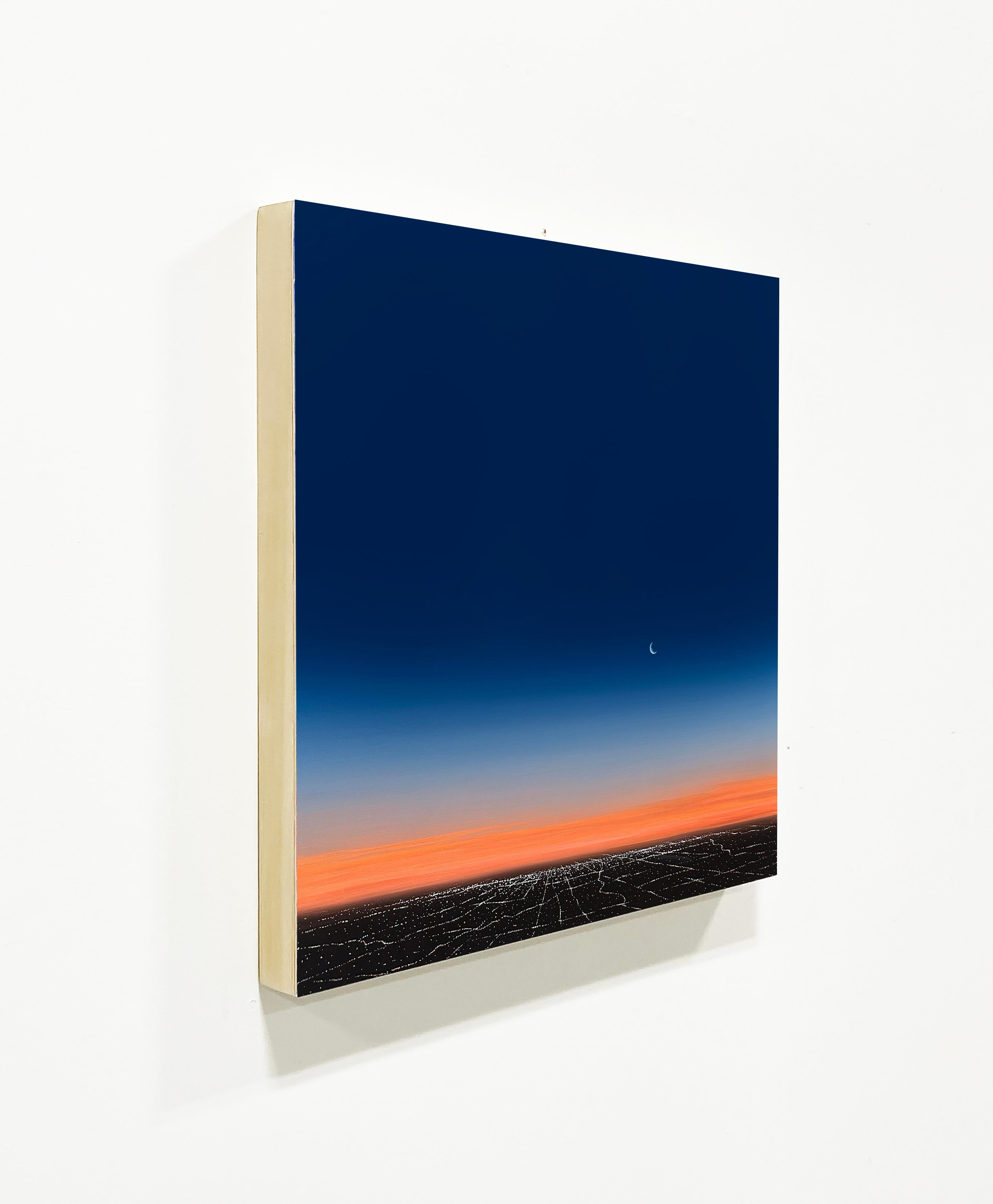 Kristin Moore dice de su trabajo...

Mi trabajo explora los paisajes arquitectónicos a través de una lente atmosférica y cinematográfica. A través de la pintura, creo representaciones interpretativas de lugares reconocibles que reflexionan sobre la
