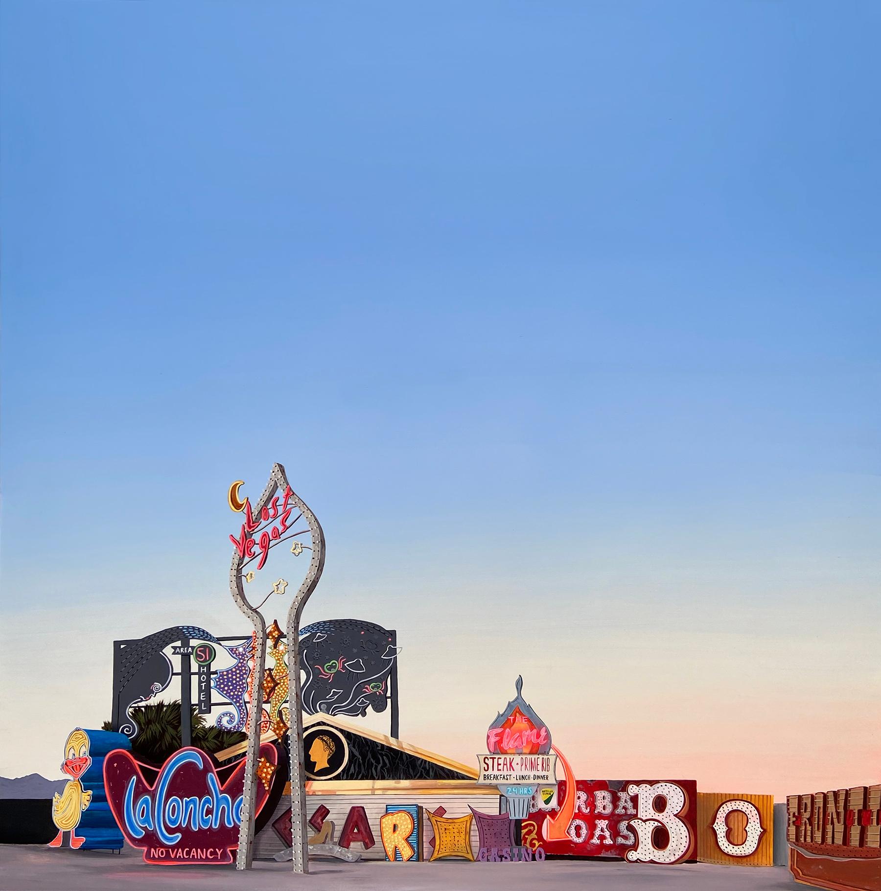 Lost Vegas - Painting by Kristin Moore