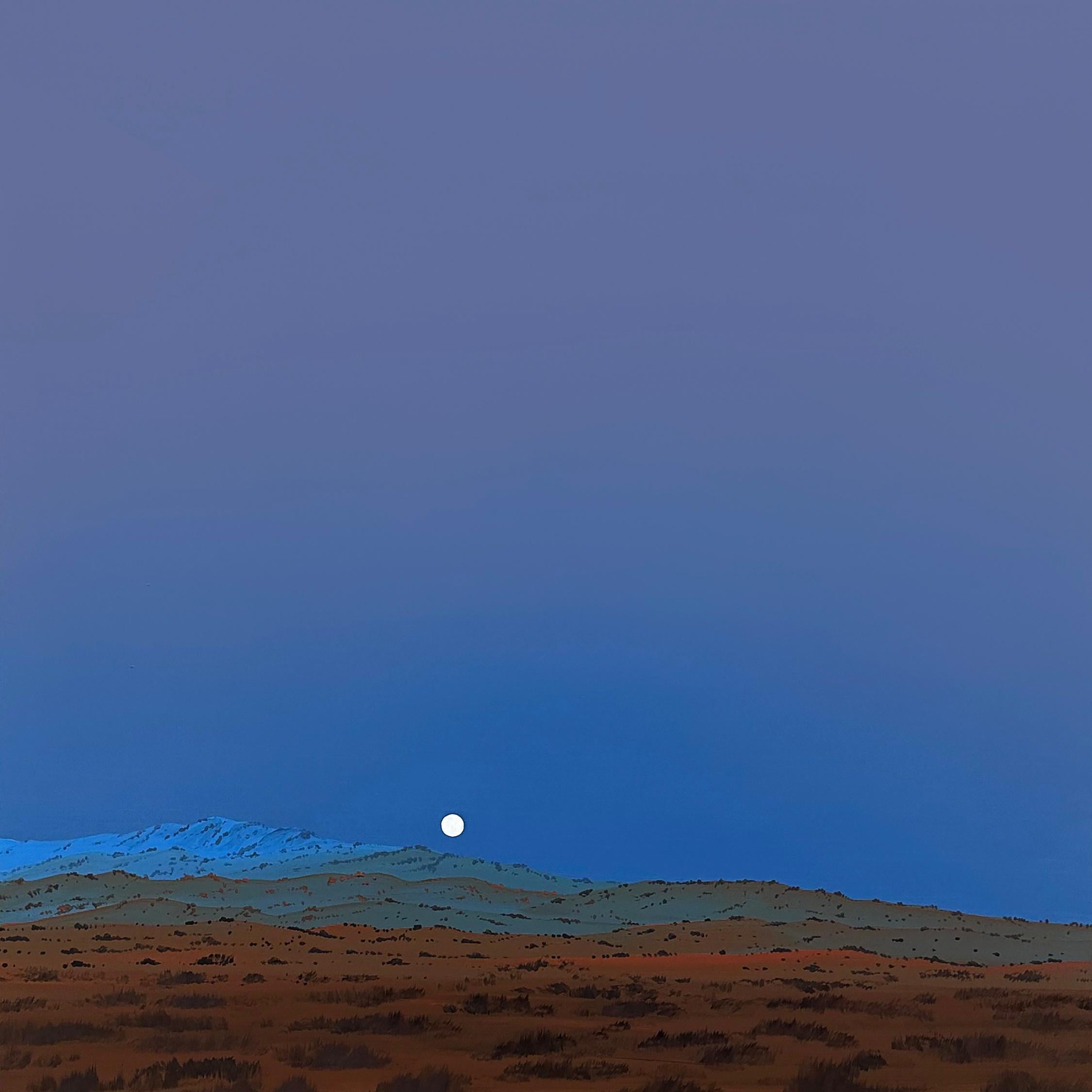 Marfa Moonlight - Painting by Kristin Moore
