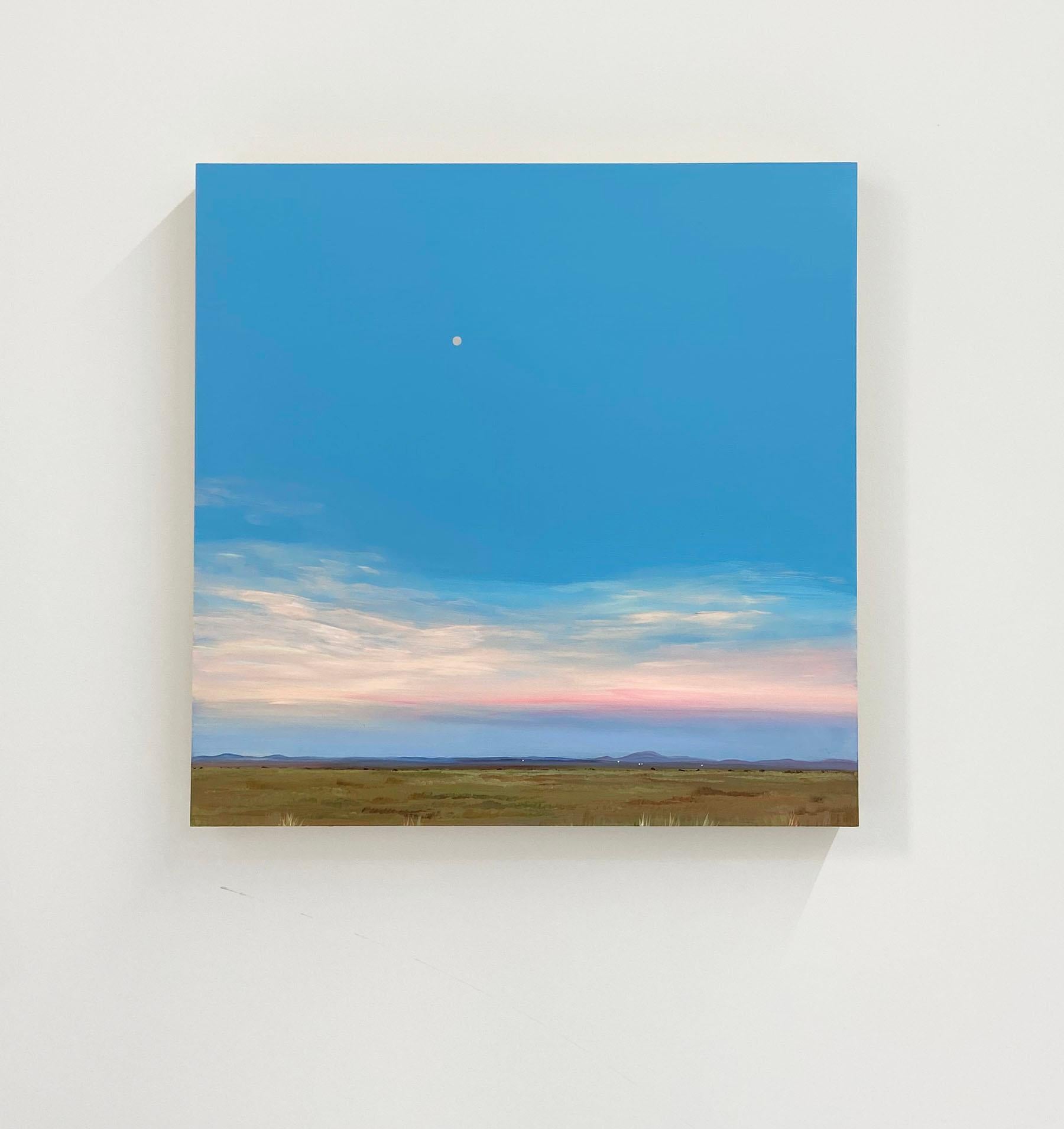 Marfa Moonrise - Contemporary Painting by Kristin Moore