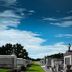 "Metairie Cemetery" -- Skyscape Painting by Kristin Moore, 2024