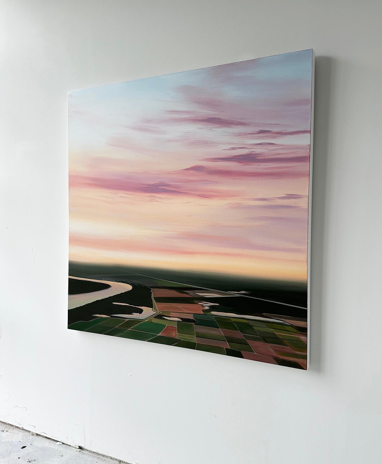 « Mississippi River (Sunrise) - Peinture de paysage de Kristin Moore, 2024 en vente 1