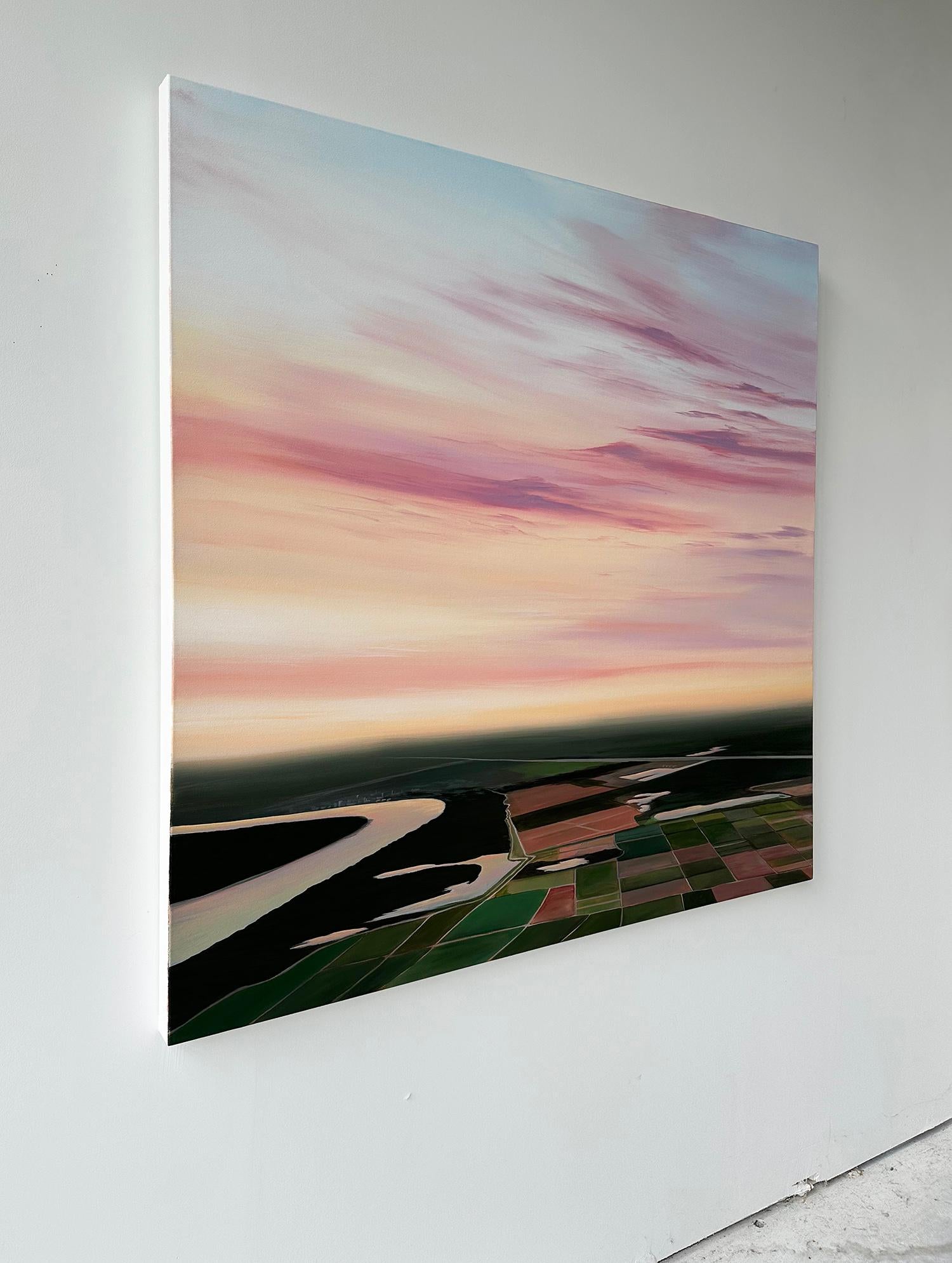 « Mississippi River (Sunrise) - Peinture de paysage de Kristin Moore, 2024 en vente 2