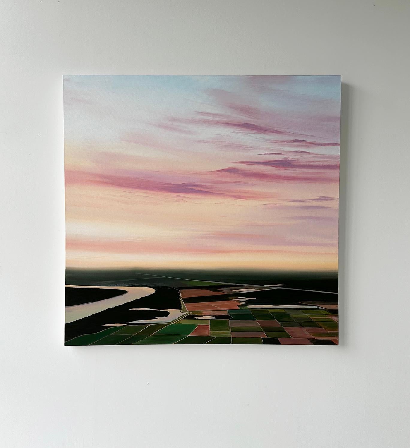 « Mississippi River (Sunrise) - Peinture de paysage de Kristin Moore, 2024 en vente 3