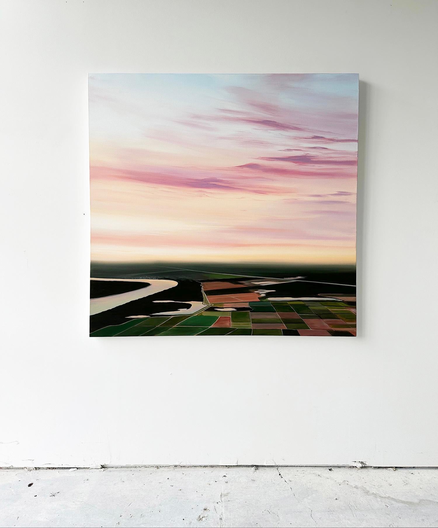 « Mississippi River (Sunrise) - Peinture de paysage de Kristin Moore, 2024 en vente 4