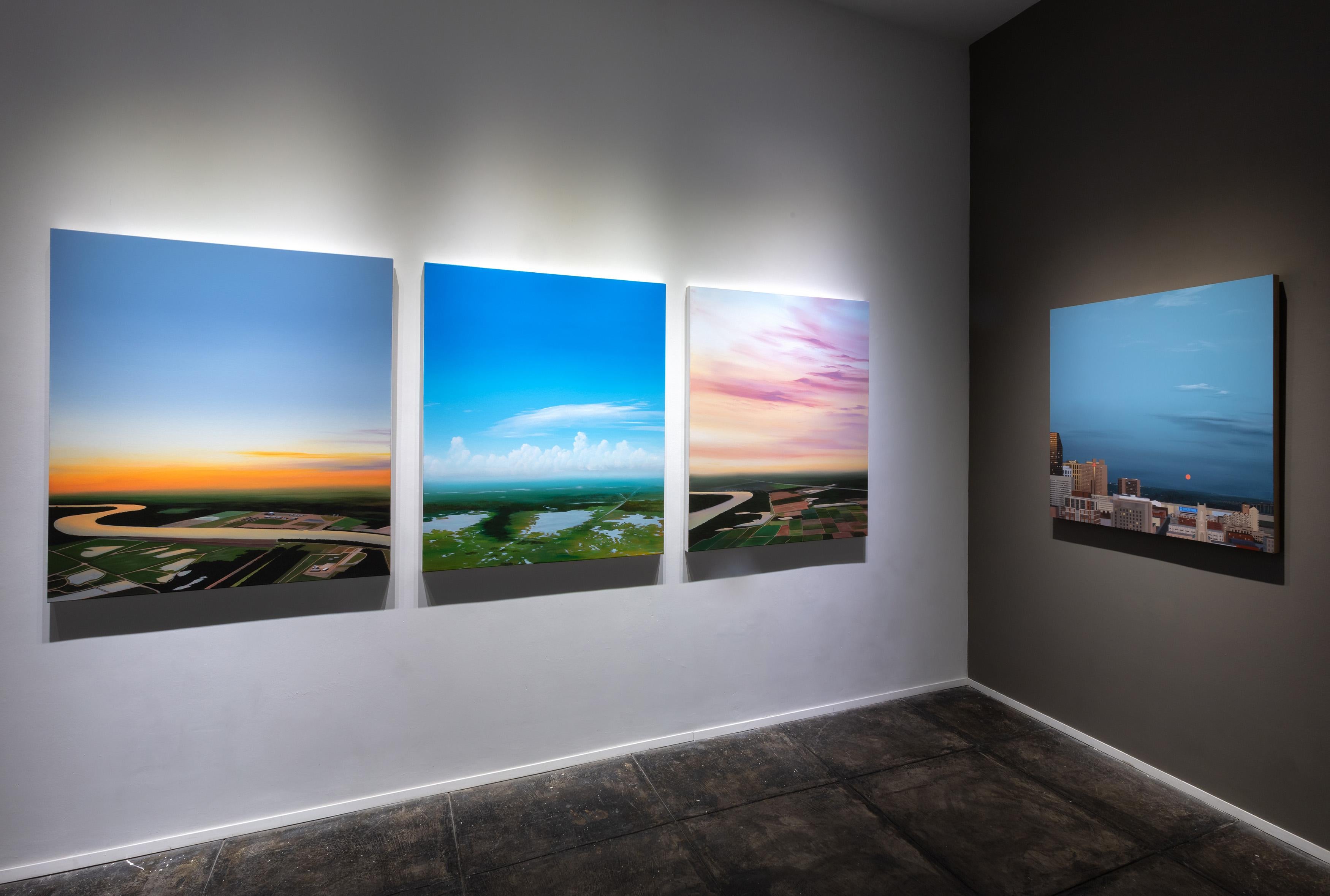 « Mississippi River (Sunrise) - Peinture de paysage de Kristin Moore, 2024 en vente 6