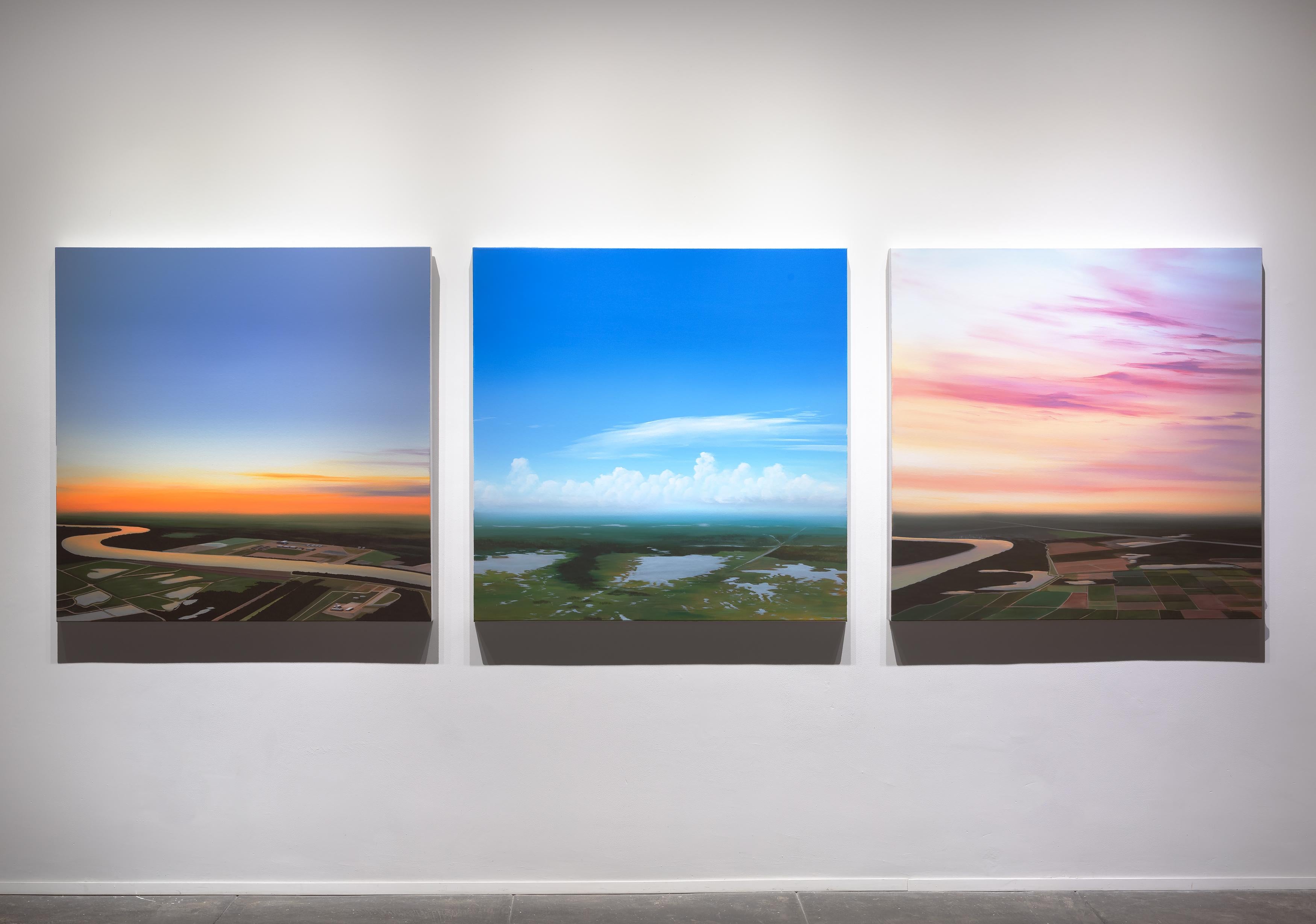 « Mississippi River (Sunrise) - Peinture de paysage de Kristin Moore, 2024 en vente 8