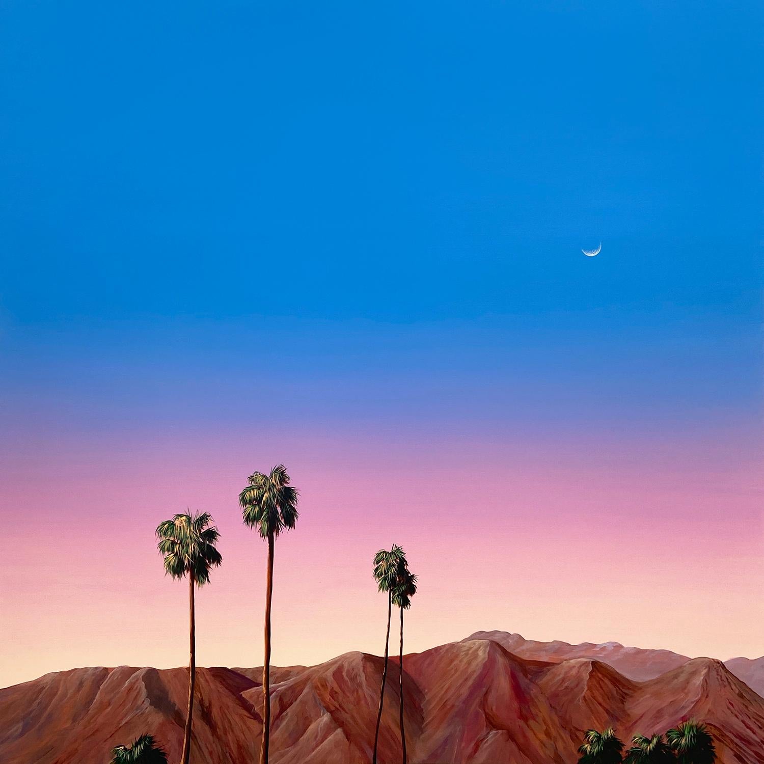 Palm Springs (Sunset) - Painting by Kristin Moore