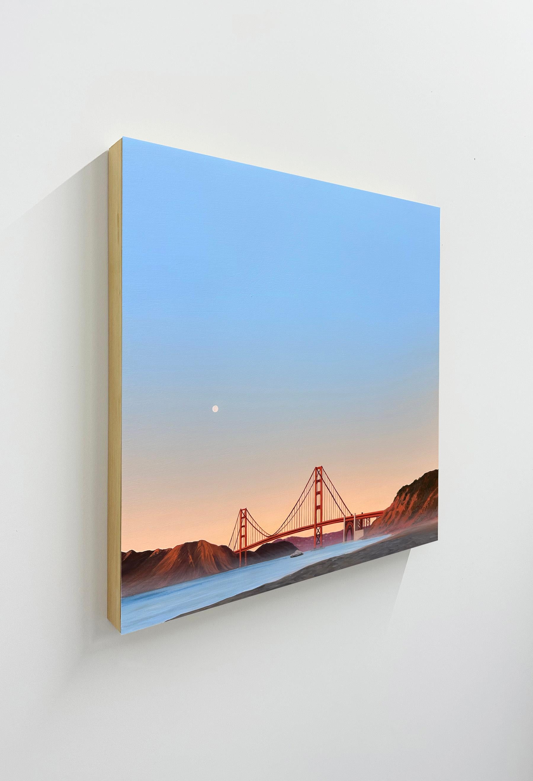 Baie de San Francisco (lever de lune) - Contemporain Painting par Kristin Moore