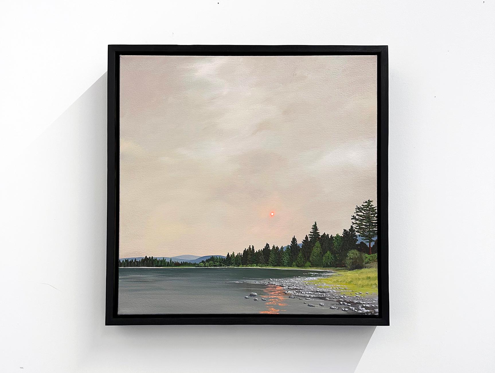 Humo (Lago Tahoe) - Painting Contemporáneo de Kristin Moore