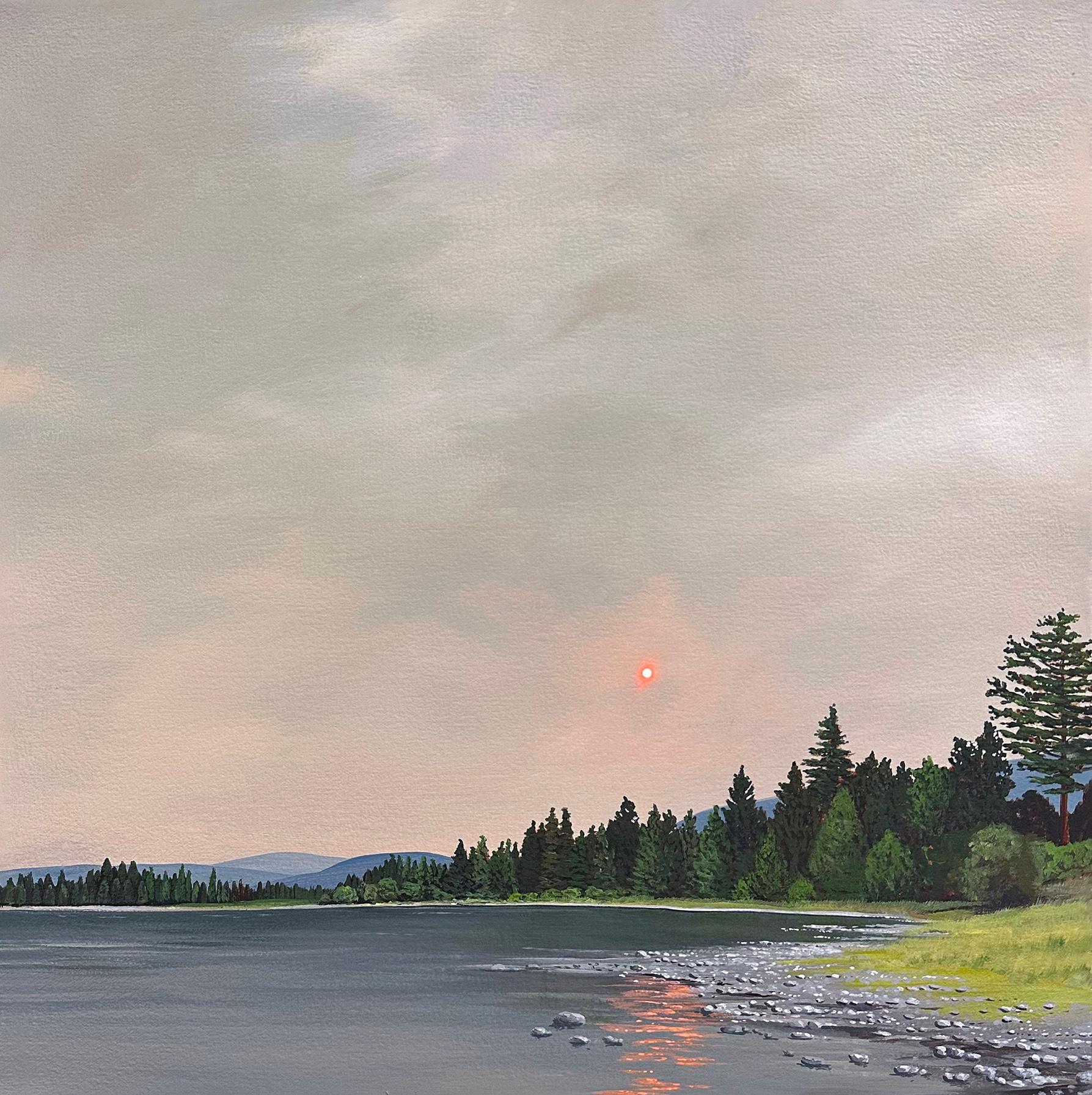 Humo (Lago Tahoe) - Painting de Kristin Moore