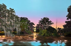 « Through the Bayou » - Peinture de paysage de Kristin Moore, 2024
