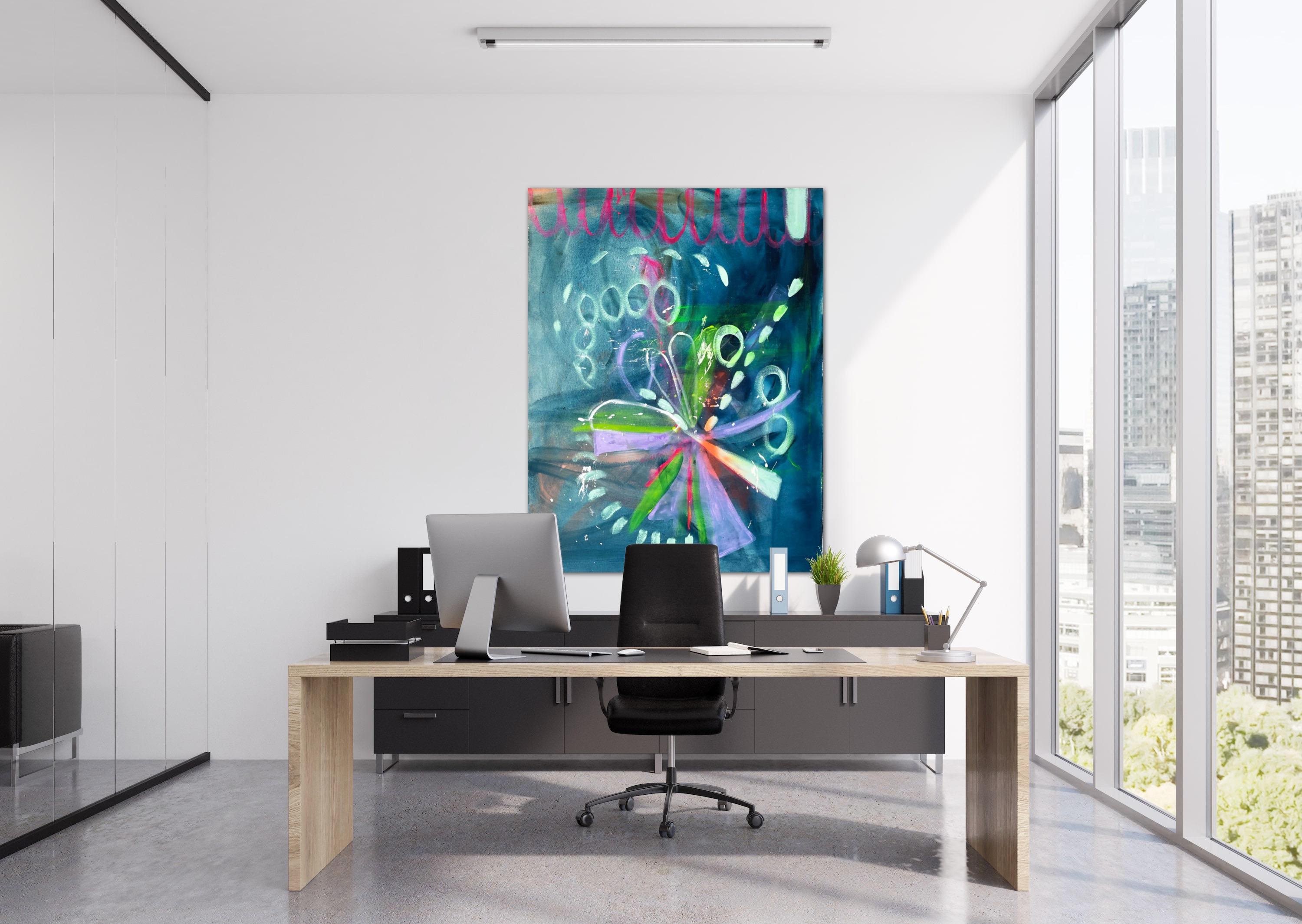 Oltre il limite - Abstract Painting Blu di Kristin Romberg