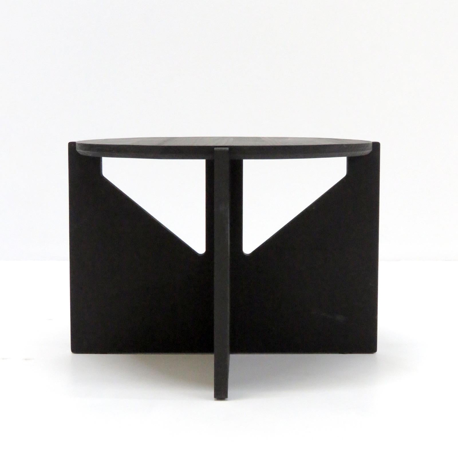 Wonderful pair of modern side tables/stools by Kristina Dam studio, Denmark in flat painted hardwood, marked.