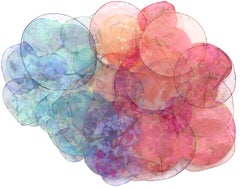 Summer Haze - Mixed Media Colorful Sculptural Artwork