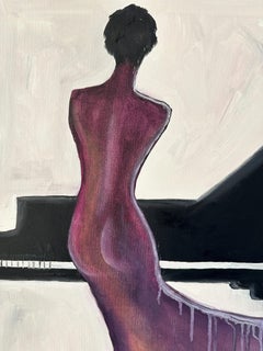 Echoes of Purple, Figurative Scene Painting, Oil, 2026
