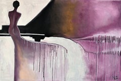 Echoes of Purple, Figurative Scene Painting, Oil, 2026