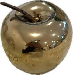 Apple of Eden, Porcelain Art Decor, Installation, Metal Gold